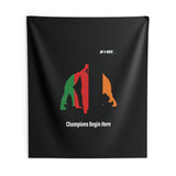 B180 Teamwork and Togetherness Sportswear Indoor Wall Tapestry