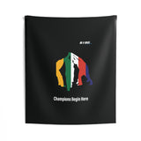 B180 Teamwork and Togetherness Sportswear Indoor Wall Tapestry