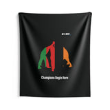 B180 Teamwork and Togetherness Sportswear Indoor Wall Tapestry