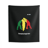 B180 Teamwork and Togetherness Sportswear Indoor Wall Tapestry