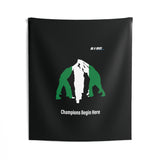 B180 Teamwork and Togetherness Sportswear Indoor Wall Tapestry