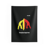 B180 Teamwork and Togetherness Sportswear Indoor Wall Tapestry