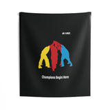 B180 Teamwork and Togetherness Sportswear Indoor Wall Tapestry