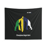 B180 Teamwork and Togetherness Sportswear Indoor Wall Tapestry