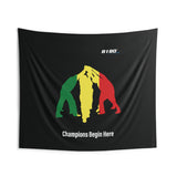 B180 Teamwork and Togetherness Sportswear Indoor Wall Tapestry