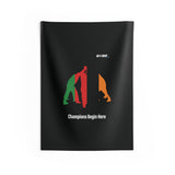 B180 Teamwork and Togetherness Sportswear Indoor Wall Tapestry