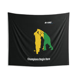 B180 Teamwork and Togetherness Sportswear Indoor Wall Tapestry