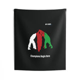 B180 Teamwork and Togetherness Sportswear Indoor Wall Tapestry