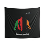 B180 Teamwork and Togetherness Sportswear Indoor Wall Tapestry