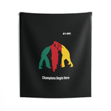 B180 Teamwork and Togetherness Sportswear Indoor Wall Tapestry