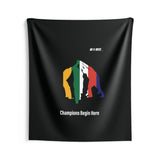 B180 Teamwork and Togetherness Sportswear Indoor Wall Tapestry