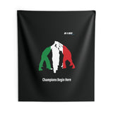 B180 Teamwork and Togetherness Sportswear Indoor Wall Tapestry