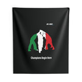 B180 Teamwork and Togetherness Sportswear Indoor Wall Tapestry