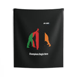 B180 Teamwork and Togetherness Sportswear Indoor Wall Tapestry