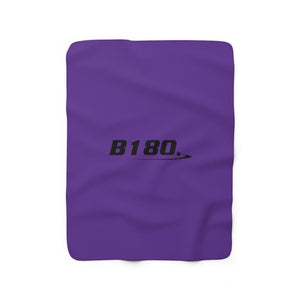 B180 Fleece Blanket-Purple - B180 Basketball 