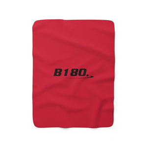 B180 Fleece Blanket-Red - B180 Basketball 