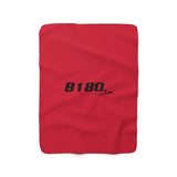 B180 Fleece Blanket-Red - B180 Basketball 